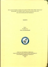 Pengaruh  Model Problem Based Intruction (PBI) Terhadap Kemampuan Pemecahan Masalah Siswa Kelas X SMA Muhammadiyah Tarakan
