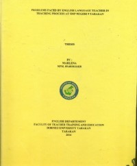 Problems Faced By English Language Teacher In Teaching Process At SMP Negeri 9 Tarakan
