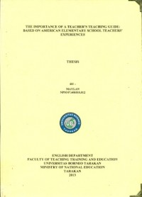The Importance Of A Teacher’s Teaching Guide: Based On American Elementary School Teachers’ Experiences