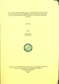 Pengaruh Model Pembelajaran Think Pair And Share (TPS) Dalam Keterampilan Membaca Novel Remaja Pada Siswa Kelas VIII Di Sekolah SMP Nasional Plus Indo Tionghoa Tarakan