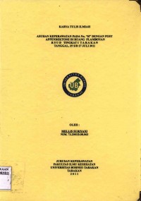 Asuhan Keperawatan Pada Nn. H Dengan Post Appendektomi Di Ruang Flamboyan RSUD Tingkat I Tarakan Tanggal 25 s/d 27 Juli 2011