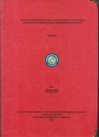 Tinjauan Hukum Pelaksanaan Pemungutan Pajak Kendaraan Bermotor Di Kabupaten Malinau