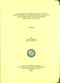 Kelimpahan dan Dominansi Kelas Pisces di Sungai Sedulun Kabupaten Tana Tidung dan Potensi Implementasinya Terhadap Siswa Kelas X SMA/MA