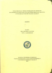 Pengembangan Media Interaktif IPA Berbasis Macromedia Flash 8 Pada Materi Perkembangan Manusia ntuk Kelas VIII SMP Negeri Tarakan
