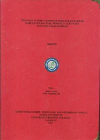 Tinjauan Yuridis Terhadap Peraturan Daerah Kabupaten Malinau  Nomor  13 Tahun 2011 Tentang Pajak Daerah