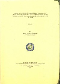 The Effectiveness Of Herringbone Technique In Increasing Students’ Reading Comprehension At The Eighth Grade Of SMP Negeri 1 Tarakan Academic Year 2014/2015