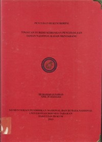 Tinjauan Yuridis Kebijakan Pengelolaan Taman Nasional Kayan Mentarang