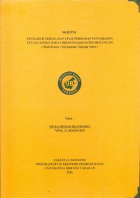 Pengaruh Modal Dan Upah Terhadap Penyerapan Tenaga Kerja Pada UMKM Di Kabupaten Bulungan (Studi Kasus : Kecamatan Tanjung Selor)