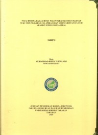 Nilai Budaya Dalam Buku Paguntaka Nyanyian Rakyat Suku Tidung Karya Eva Apriani dan Siti Sulistyani Pamuji (Kajian Sosiologi Sastra)