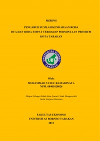 Pengaruh Jumlah Kendaraan Roda Dua dan Roda Empat Terhadap Permintaan Premium Kota Tarakan