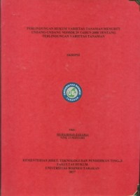 Perlindungan Hukum Varietas Tanaman Menurut Undang Undang Nomor 29 Tahun 2000 Tentang Perlindungan Varietas Tanaman