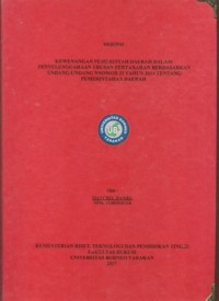 Kewenangan Pemerintah Daerah Dalam Penyelenggaraan Urusan Pertanahan Berdasarkan Undang-Undang Nomor 23 Tahun 2014 Tentang Pemerintahan Daerah