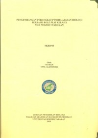 Pengembangan Perangkat Pembelajaran Biologi Berbasis Role Play Materi Virus Kelas X SMA Negeri 3 Tarakan