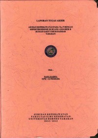 Asuhan Keperawatan Pada Tn. P Dengan Hipertiroidisme Di Ruang Anggrek B Rumah Sakit Umum Daerah Tarakan
