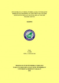 Pengembangan Media Pembelajaran Interaktif Berbasis Macromedia Flash 8 Pro Pada Materi Sistem Pencernaan Manusia Kelas VIII SMP Negeri 1 Bunyu