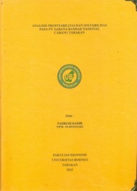 Analisis Profitabilitas Dan Solvabilitas Pada PT Sarana Bandar Nasional Cabang Tarakan