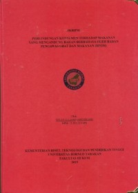 Perlindungan Konsumen Terhadap Makanan yang Mengandung Bahan Berbahaya Oleh Badan Pengawas Obat dan Makanan (BPOM)