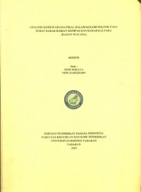 Analisis Kohesi Gramatikal Dalam Kolom Politik Pada Surat Kabar Harian Kompas dan Radar Kaltara (Kajian Wacana)