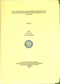 Analisis Permasalahan Pembelajaran Biologi Dalam Pelaksanaan KTSP Pada SMA Kelas X Di Tarakan