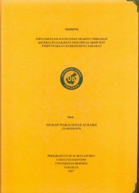Implementasi Knowledge Sharing Terhadap Kinerja Pustakawan Pada Dinas Arsip Dan Perpustakaan Daerah Kota Tarakan