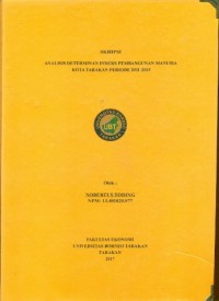 Analisis Determinan Indeks Pembangunan Manusia Kota Tarakan Periode 2011-2015