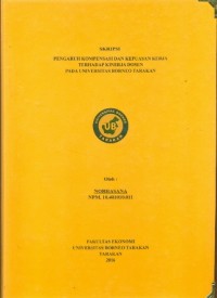 Pengaruh Kompensasi Dan Kepuasan Kerja Terhadap Kinerja Dosen Pada Universitas Borneo Tarakan