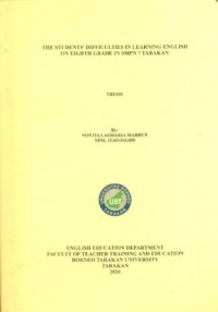The Students’ Difficulties In Learning English On Eighth Grade In SMPN 7 Tarakan