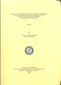 The Effectiveness Of Concept Sentence Technique To Teach Writing Skill On Descriptive Text For The Seventh Grade Students At SMP Negeri 10 Tarakan