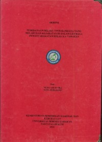 Pemidanaan Pelaku Tindak Pidana yang Melakukan Kejahatan di Dalam Lembaga Pemasyarakatan Kelas II A Tarakan