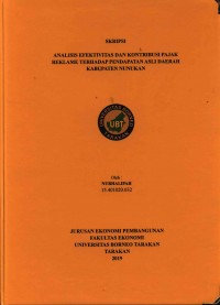 Analisis Efektivitas dan Kontribusi Pajak Reklame Terhadap Pendapatan Asli Daerah Kabupaten Nunukan