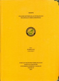 Analisis Ketimpangan Pendapatan Di Kawasan Timur Indonesia