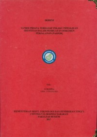 Sanksi Pidana Terhadap Pelaku Pemalsuan Identitas Dalam Pembuatan Dokumen Perjalanan (Paspor)