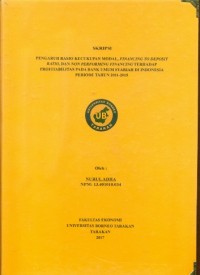 Pengaruh Rasio Kecukupan Modal, Financing To Deposit Ratio, Dan Non Performing Financing Terhadap Profitabilitas Pada Bank Umum Syariah Di Indonesia Periode Tahun 2011-2015