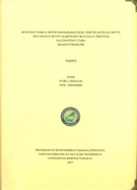 Jenis dan Makna Mitos Masyarakat Suku Tidung di Pulau Bunyu Kecamatan Bunyu Kabupaten Bulungan Provinsi Kalimantan Utara (Kajian Folklor)