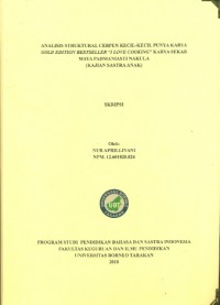 Analisis Struktural Cerpen Kecil-Kecil Punya Karya Gold Edition Bestseller “I Love Cooking” Karya Sekar Maya Padmaniasti Nakula (Kajian Sastra Anak)