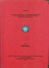 Tanggung Jawab Hukum Pemerintah Daerah dalam Penyediaan Informasi Publik Di Kabupaten Malinau
