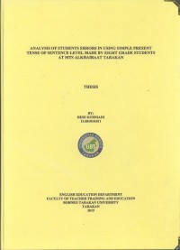 Analysis Of Students Errors In Using Simple Present Tense Of Sentence Level Made By Eight Grade Students At MTs Alkhairaat Tarakan