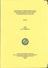 Pengembangan Media Pembelajaran Biology Smart Apps (BISA) Pada Materi Archaebacteria dan Eubacteria Untuk Siswa Kelas X SMA/MA