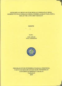 Kemampuan Menulis Puisi Dengan Permainan Roda Keberuntungan Sebagai Media Pembelajaran Pada Siswa Kelas VIII-A MTS DDI Tarakan