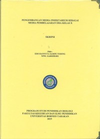 Pengembangan Media Insektarium Sebagai Media Pembelajaran SMA Kelas X