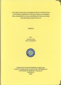 Analisis Vegetasi Anggrek Di Hutan Penelitian Universitas Borneo Tarakan Sebagai Sumber Belajar Berupa Majalah Biologi Pada Materi Keanekaragaman Hayati