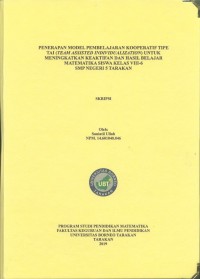 Penerapan Model Pembelajaran Kooperatif Tipe TAI (Team Assisted Individualization) Untuk Meningkatkan Keaktifan Dan Hasil Belajar Matematika Siswa Kelas VIII-6 SMP Negeri 5 Tarakan