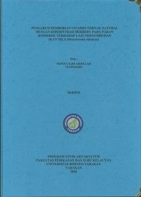 Pengaruh Pemberian Vitamin Ternak Natural Dengan Konsentrasi Berbeda Pada Pakan Komersil Terhadap Laju Pertumbuhan Ikan Nila (Orechromis Niloticus)