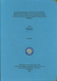 Kajian Kandungan Amoniak Pada Media Pemeliharaan Ikan Nila (Oreochromis Niloticus) Menggunakan Sistem Akuaponik Tanaman Kangkung (Ipomoea Aquatica) Dengan Kepadatan Berbeda