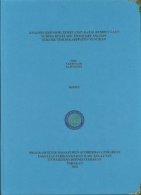 Analisis Ekonomi Pembuatan Kapal Rumput Laut Di Desa Bukit Aru Indah Kecamatan Sebatik Timur Kabupaten Nunukan