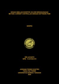 Desain Simulasi Inverter On Grid Menggunakan Current Controlled Dengan Software PSIM