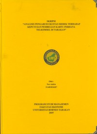 Analisis Pengaruh Ekuitas Merek Terhadap Keputusan Pembelian Kartu Perdana Telkomsel di Tarakan