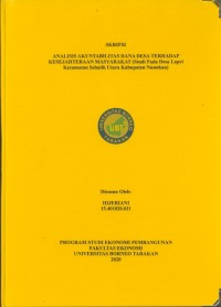 Analisis Akuntabilitas Dana Desa terhadap Kesejahteraan Masyarakat (Studi pada Desa Lapri Kecamatan Sebatik Utara Kabupaten Nunukan)