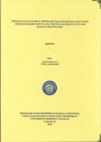 Penggunaan Kalimat Imperatif Dalam Bahasa Lisan Suku Tidung Di Kabupaten Tana Tidung Kalimantan Utara (Kajian Pragmatik)