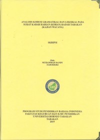 Analisis Kohesi Gramatikal Dan Leksikal Pada Surat Kabar Harian (Koran) Radar Tarakan (Kajian Wacana)